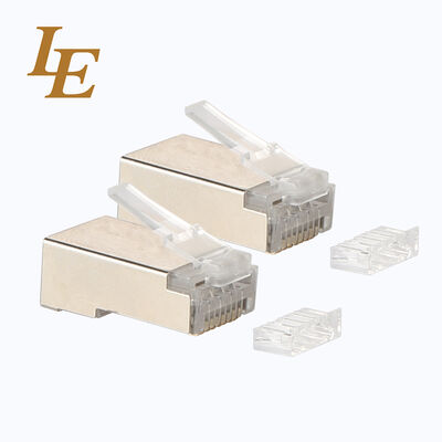FTP 8P8C Copper Ethernet RJ45 Connector Cat5e Cat6 Cat6A 3U Modular Plug