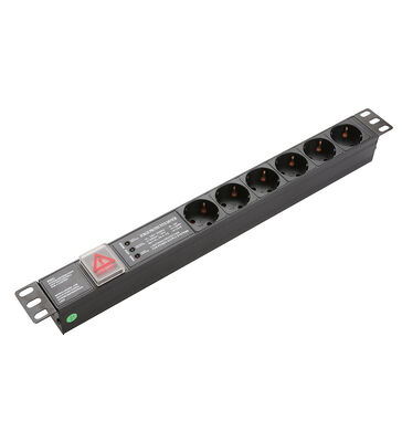 19"Server Rack Aluminum Alloy PDU Power Distribution Unit with Germany Style 6 to 8 Way Socket Type Supporting and Server Rack Power