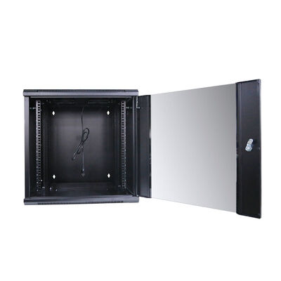LE 4U Wall Mount Server Rack Cabinet 19 Inch Network Cabinet IEC297-2 SPCC Cold Rolled Steel Single Section Welded Frame IP20