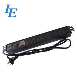 19 인치 1u 10a 220v 힘 미터 Pdu 8 방법은 내각을 위한 스위치 네트워크 Pdu를 바람쐽니다